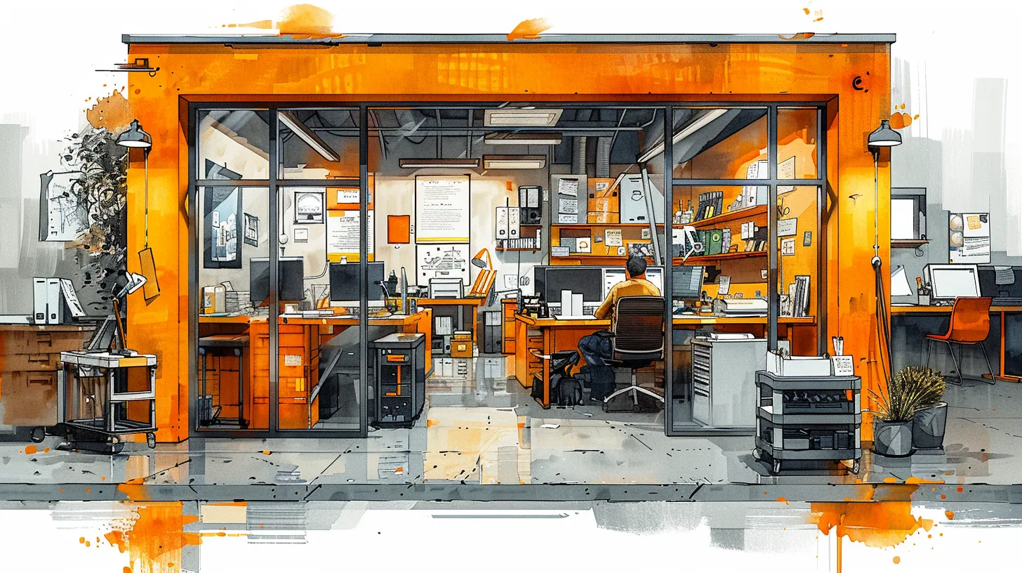 goaly.org website hero image, showing a workshop-like office for creative strategy and innovation consulting.